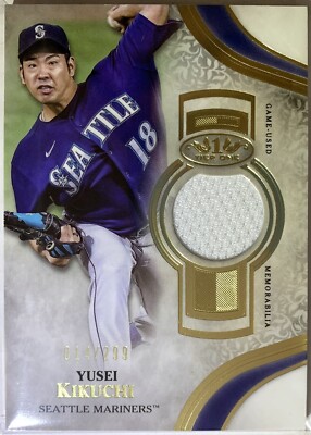 🔥YUSEI KIKUCHI #'d/299 2021 Topps Tier One Jersey Patch Relic SSP