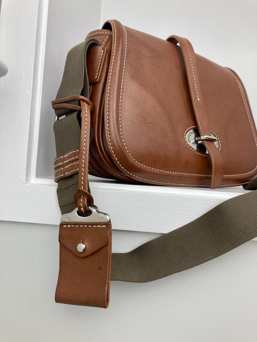 Dooney Bourke Florentine Toscana Leather Saddle Bag Purse Full