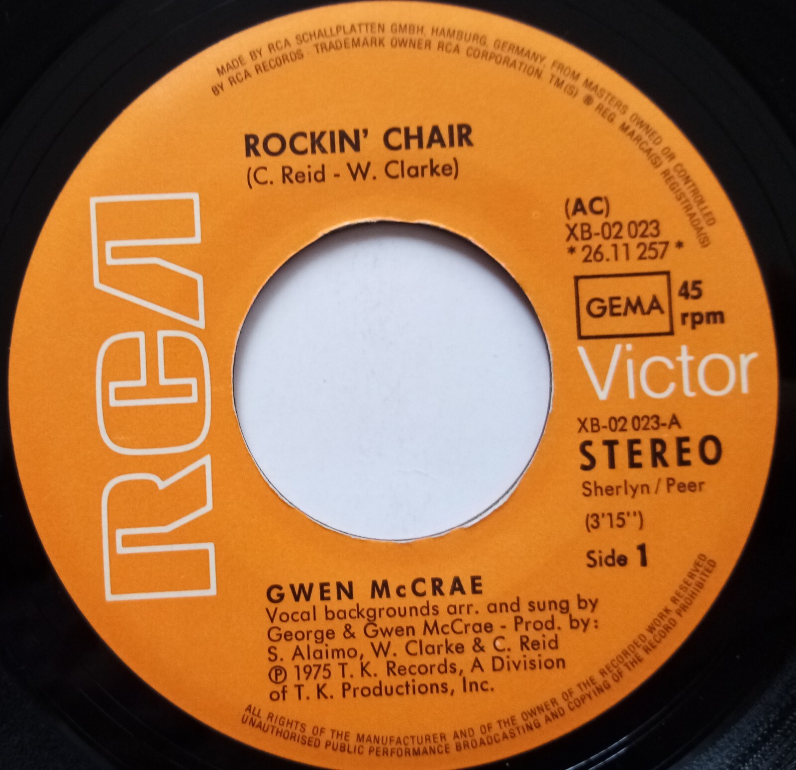 GWEN MCCRAE "ROCKIN' CHAIR" SINGLE VON 1975 eBay
