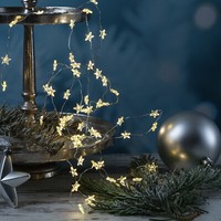 Led Lichterkette Sterne 60 Led 2,95M Dekolichterkette Silberdraht Weihnachten