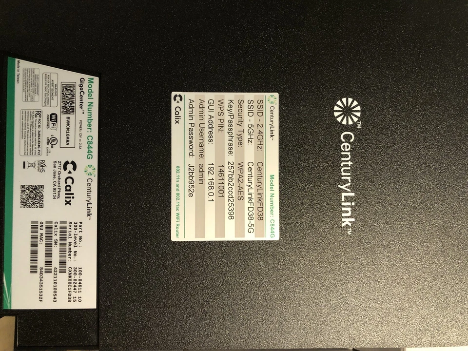 C844G Modem Centurylink C844G 4-Port Modem  Wireless Router All Parts Included - Image 3 of 4