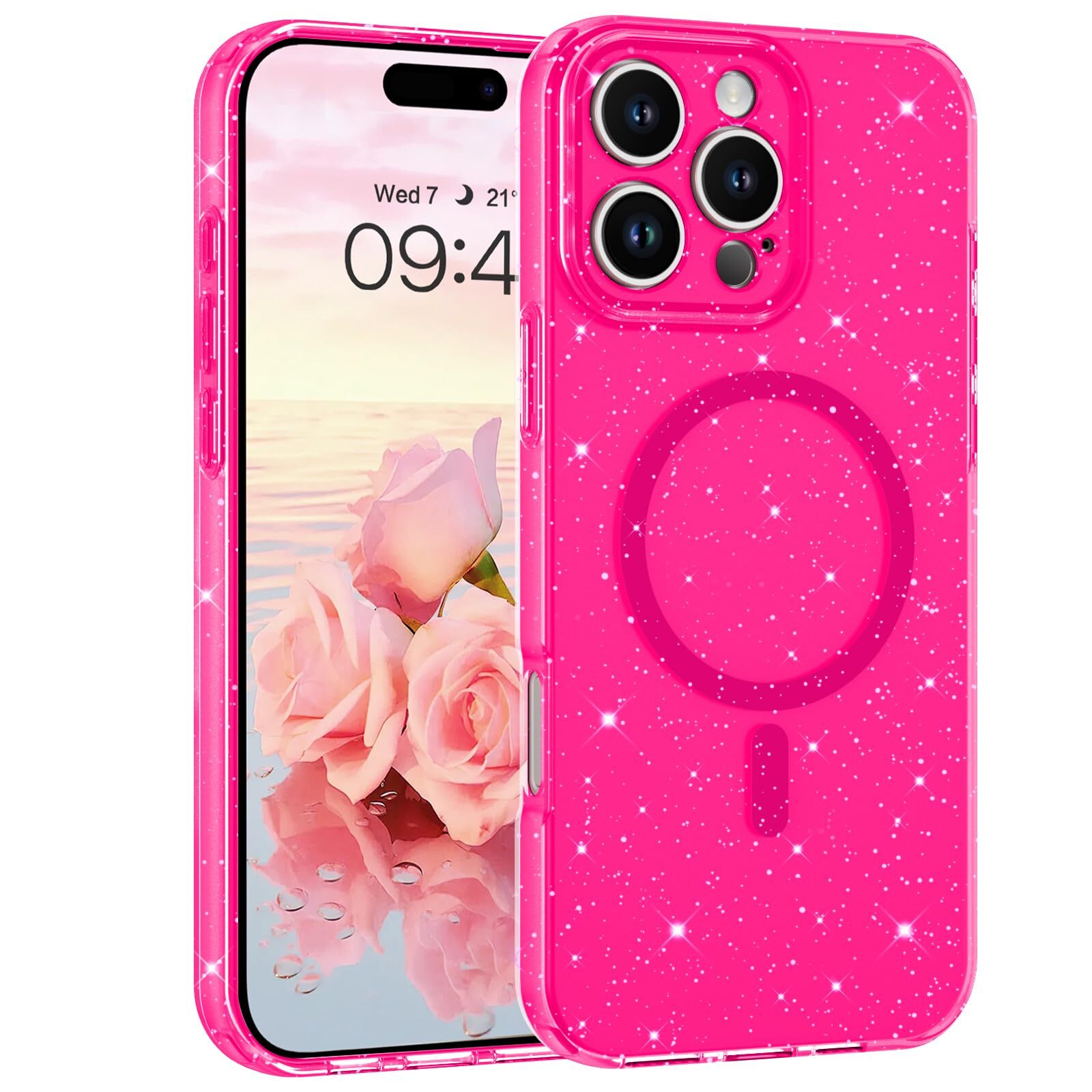 iPhone 16 Pro Case Magnetic MagSafe Flexible Soft TPU Shockproof Defender Cover-image