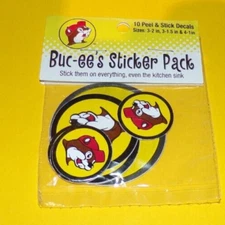 Buc-ee's Classic Beaver Logo 10 Peel & Stick Decals Sticker