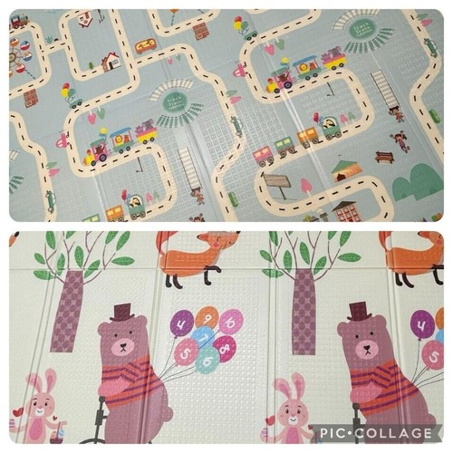 Soft Foam Extra Large 2 Sided Thick Baby Play Mat Tummy time Crawling Playing -3 - Picture 16 of 30