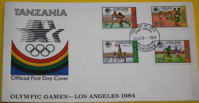 Ofizielles FDC TANZANIA zur Olympia Los Angelos 1984. ESST am 6.8.1984 (12.457)