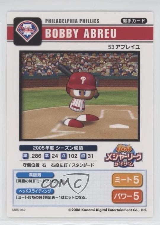 2006 Konami MLB Bobby Abreu #M06-082 - Image 2 of 2