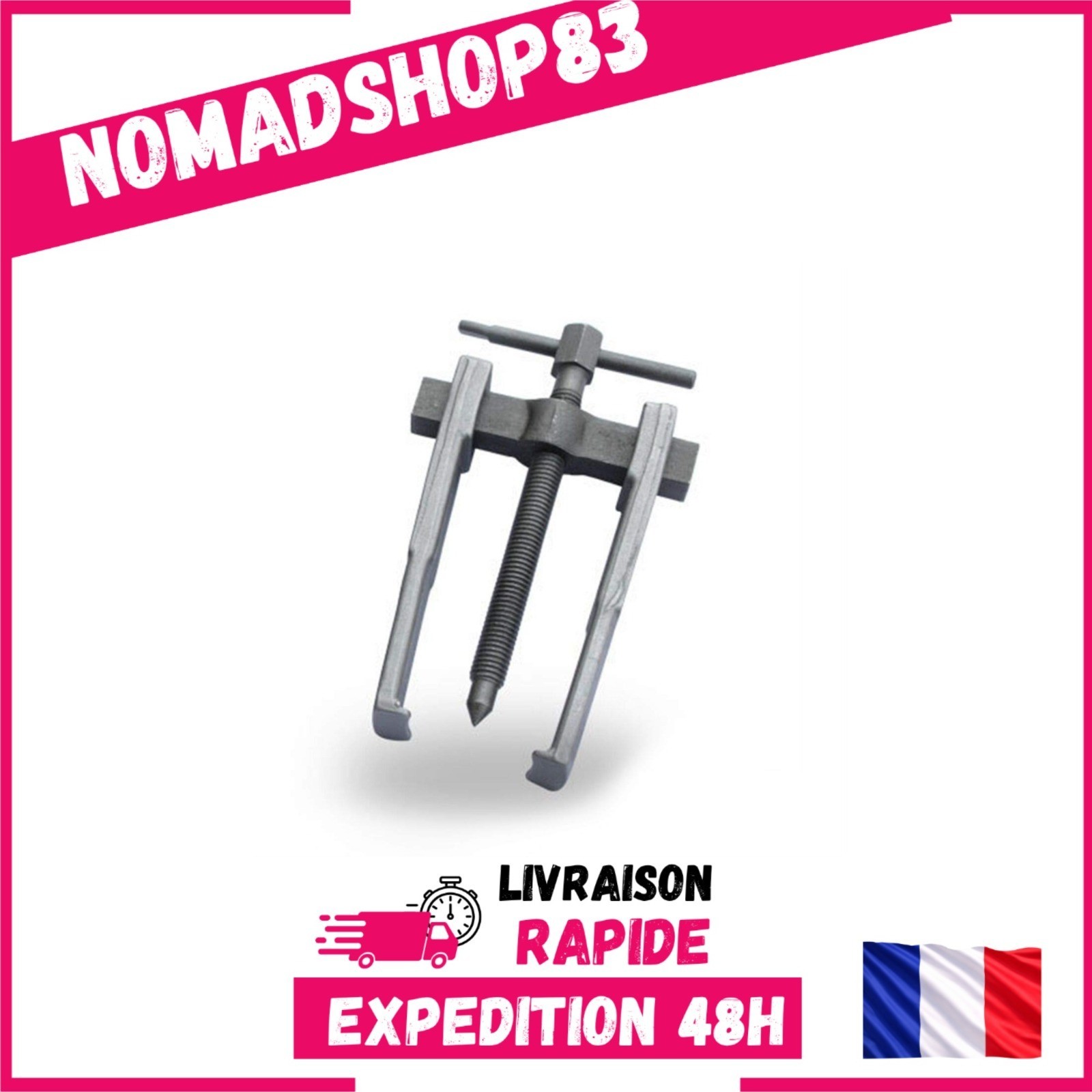 Extracteur de Roulement 2 Mâchoires 75mm KATSU Outil Griffes Fines Acier Carbone