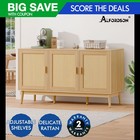ALFORDSON Buffet Sideboard Cupboard Cabinet Rattan Doors Storage Kitchen Hallway