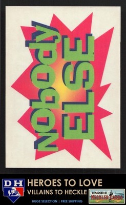 1995 Panini Smash Hits Stickers Inserts Nobody else #R