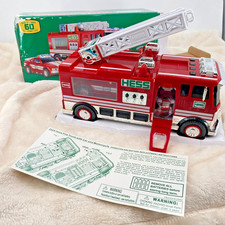 2024 HESS TOY TRUCK 60TH ANNIVERSARY FIRE TRUCK CAR & MOTORCYCLE  1pc
