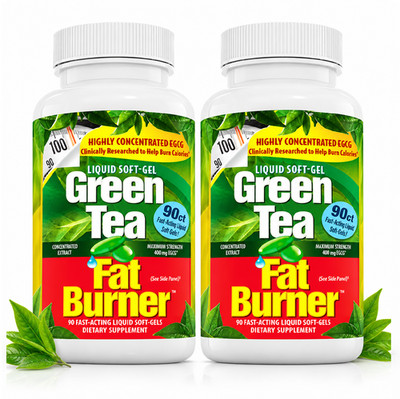 2 PK  Applied Nutrition Green Tea Weight Loss Supplement, 90 Capsules .