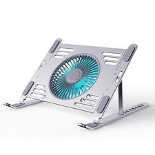 SHUWEI Portable Laptop Cooling Stand, Foldable For 17.3" Laptop, Silver