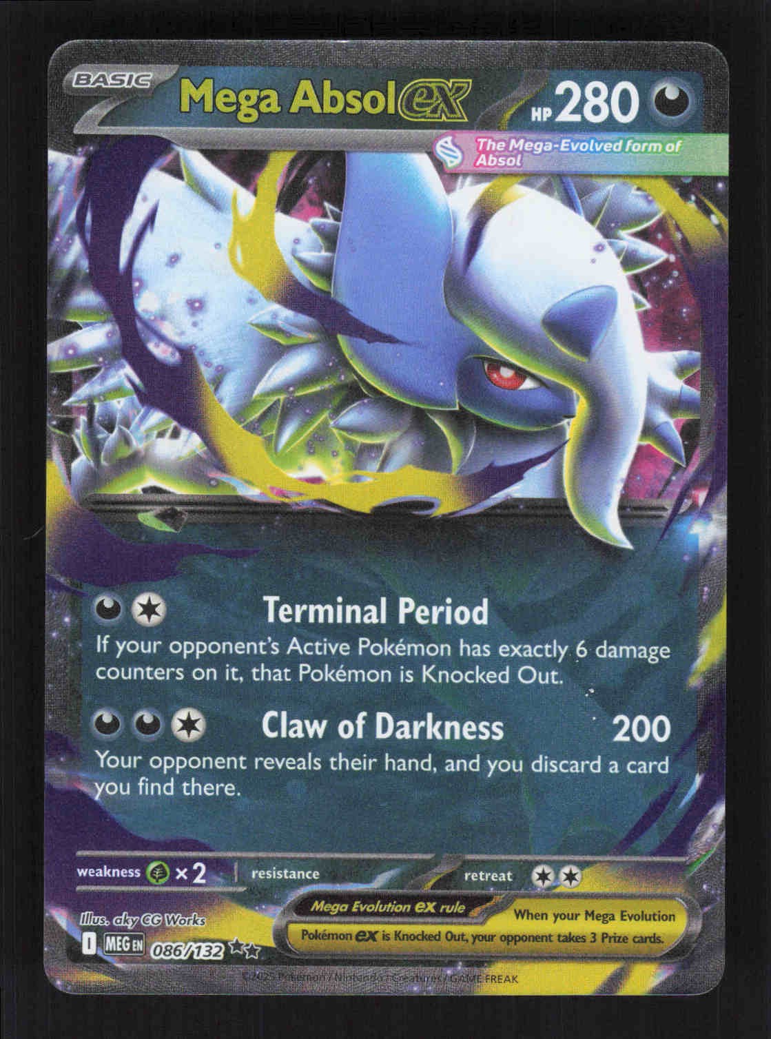 Mega Absol ex - Double Rare ME01: Mega Evolution 086/132 NM