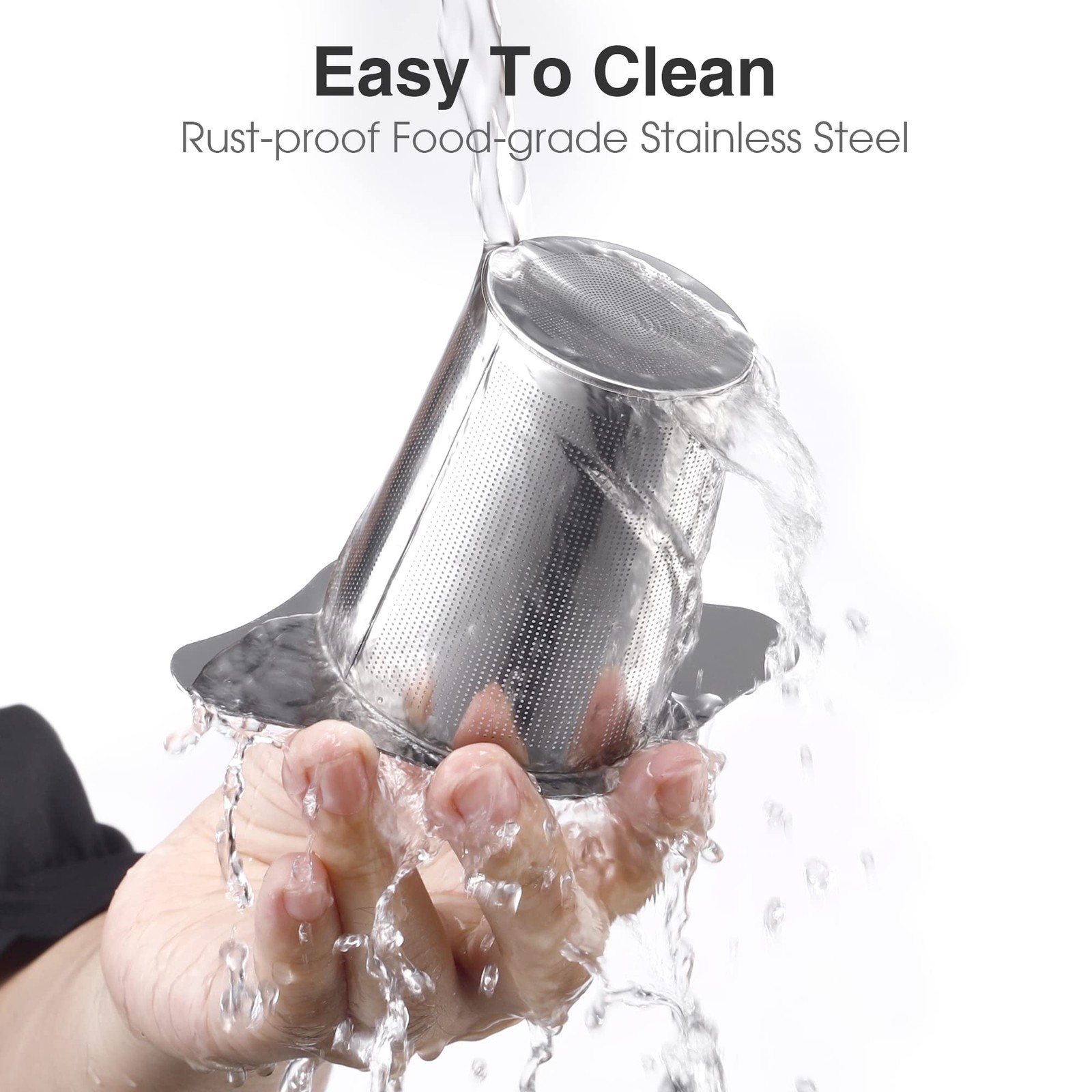 IPOW Reusable Stainless Steel Coffee Filter, Paperless Coffee Maker Strainer,...