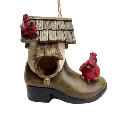 vogelhaus in Stiefelform Wetterfest Vogelvilla Landhausstil für Garten