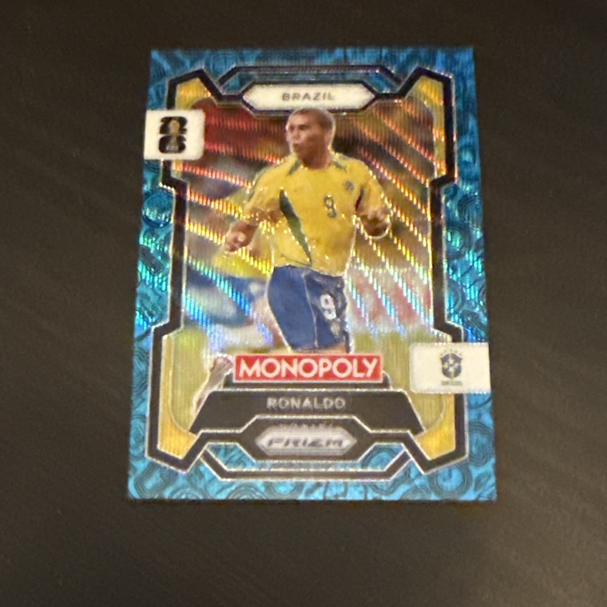 2026 Panini Prizm Monopoly FIFA World Cup #18 Ronaldo Blue Wave