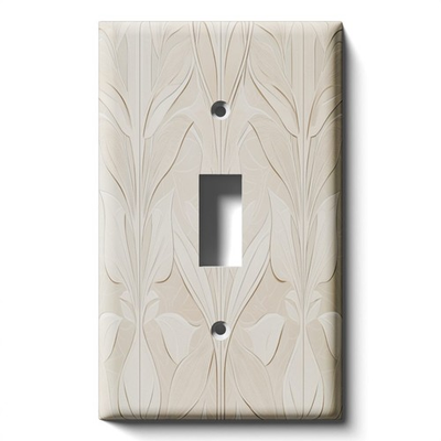 #ad Decorative Light Switch Outlet Cover Wall Plate Beige Art Nouveau $8.49