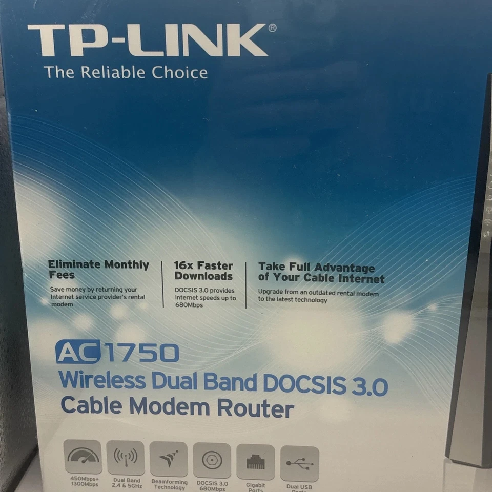 NEW & SEALED! TP-LINK Archer CR700 Wireless Dual Band AC1750 DOCSIS 3.0 Router - Image 2 of 4