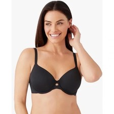 Wacoal Superbly Smooth Underwire Bra Women's 36D Black Hook  Eye Closure
