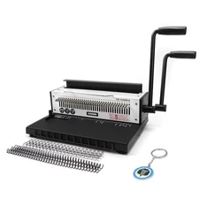 Rayson TD-1500B34 Binding Machine, Square Size Holes, 3:1 Pitch Wire-O Binder...