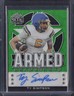 2022 Leaf Metal Draft Armed & Dangerous Green Wave Ty Simpson 4/7 Auto RC 
