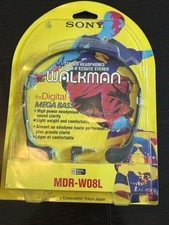 VTG Sony MDR-WO8L Stereo Headphones for Walkman Mega Bass NOS 1995 NEW SEALED