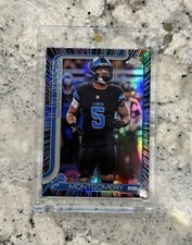 David Montgomery 2025 Topps Chrome Neon Pulsar Refractor SP Lions #103