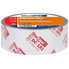 Shurtape DC 181 UL 181B-FX Listed/Printed Film Tape, 48mm x 110m, Metalized Prin