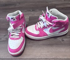 Nike Air Force 1 White Hot Pink Youth 7 Y7 Mid GS 518218-116 Great Condition