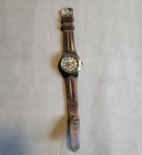 Vintage Mens Timex Expedition Indiglo Gunmetal Watch With Date Leather Band