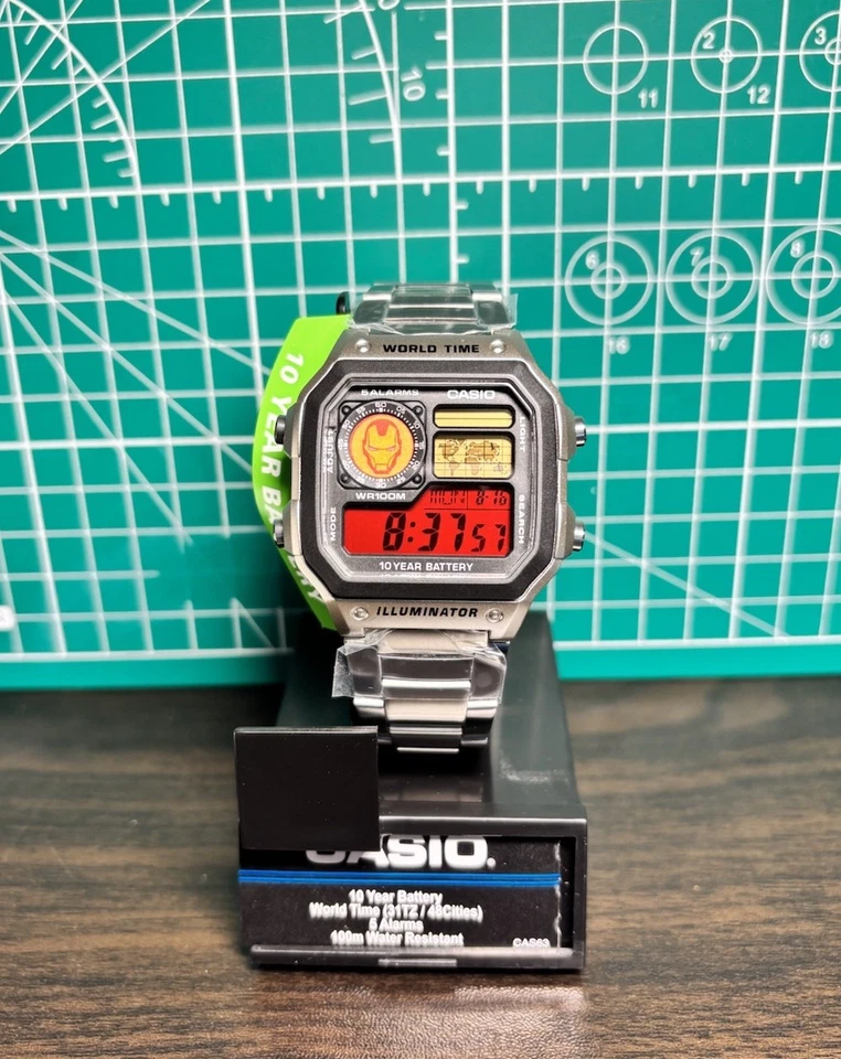 «Железный человек» | 🔴🟠| Специальный CASIO AE-1200WHD-1A | Royale | металлический часы MOD - Изображение 2 из 4