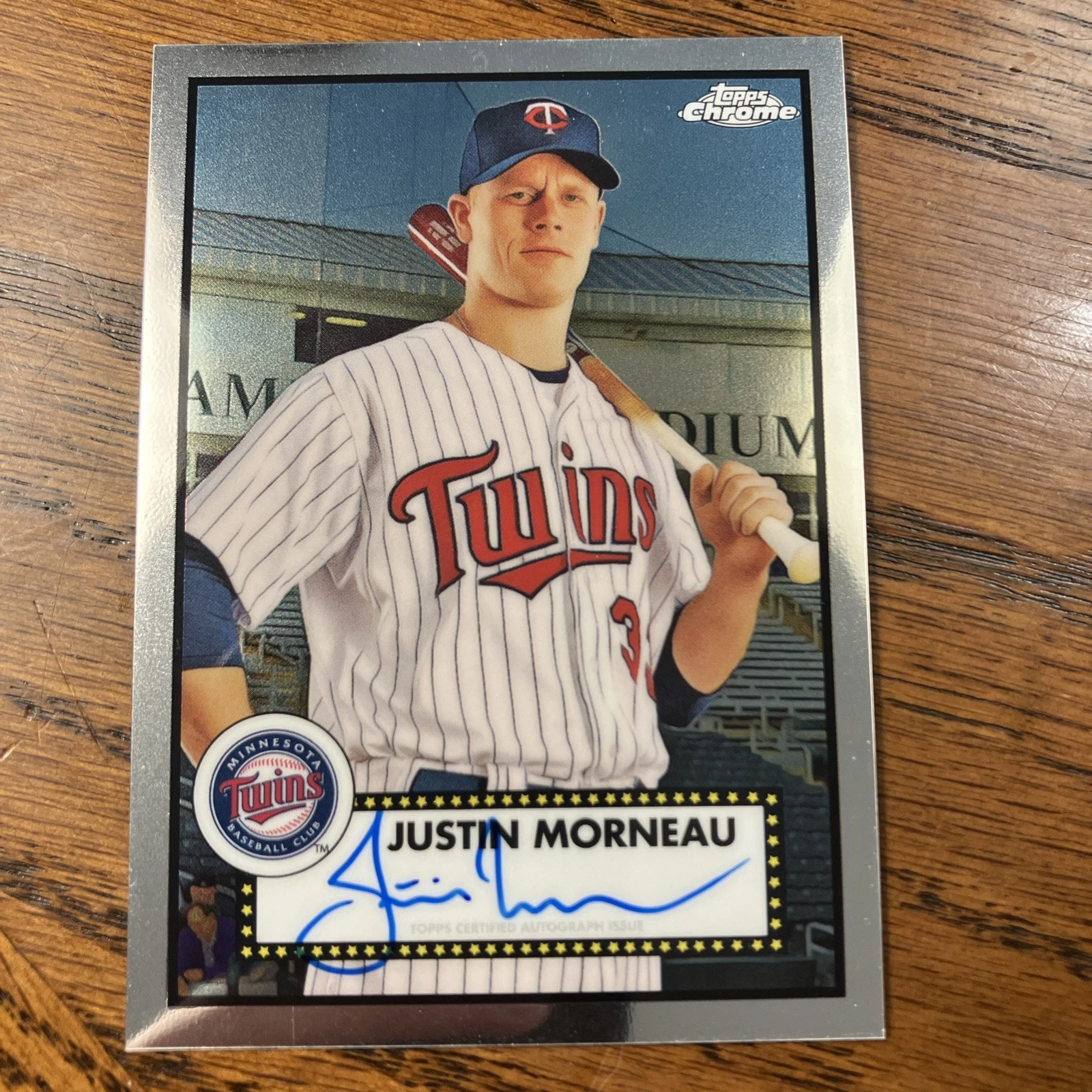 2021 Topps Chrome Platinum Anniversary #PA-JMO Justin Morneau AUTO