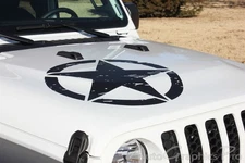 For 2020-2026 Jeep Gladiator LEGEND STAR HOOD Vinyl Graphic Hood Stripes Decals