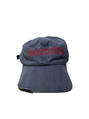 Vintage The Perfect Storm Movie Hat Film Crew Blue Distressed Red Embroidered