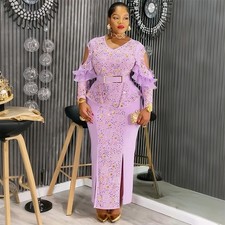 Fashion Women Abaya Long Maxi Dress Evening Kaftan Bodycon Party Ball Gown Plus