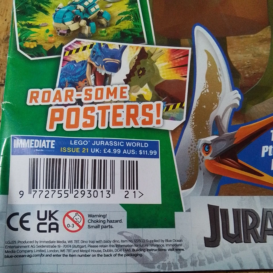 LEGO JURASSIC WORLD MAGAZINE ISSUE NO.21 - BABY RAPTOR & TRAP - BRAND NEW 2025! - Image 2 of 4