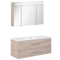Fackelmann BadmöBel Set B.Clever 2-Tlg. 120 Cm Esche & Led Spiegelschrank