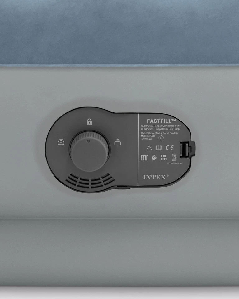 Twin Multi Color Air Mattress with Built In USB Pump for Indoor Outdoor Use - Image 2 of 4