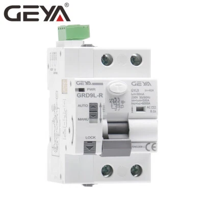 GEYA Auto Recloser Residual Current Circuit Breaker 2P 40/63A 30/100/300mA 230V