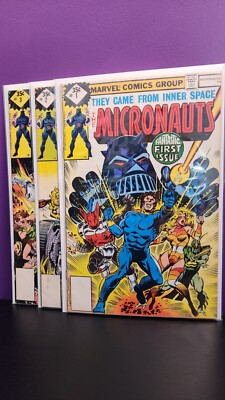 Micronauts  #1, #2, #3 VG/FN - Whitman Variants 