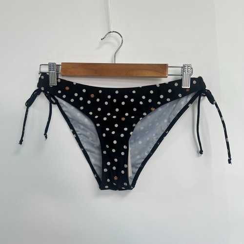 Anthropologie Becksondergaard Fae Bibi Tie Bikini Bottom. Black Smiley. Small