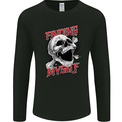 Finding Myself Skull Mens Long Sleeve T-Shirt