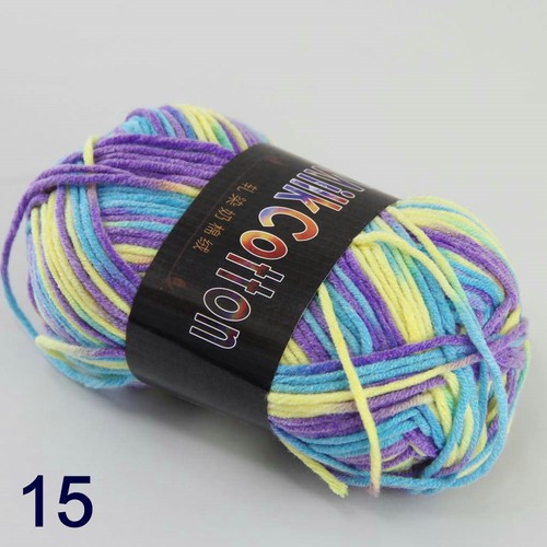 Sale 1ball x 50g New Soft Cotton Baby Hand dyed Wrap Shawl Scarf Knitting Yarn - Picture 25 of 33