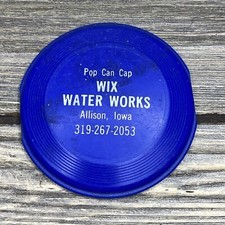 Vintage Advertisment Wix Water Water Allison IA Blue Soda Pop Cap