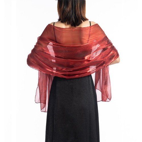 Mantón Bufanda Mantón Envoltura Tamaño Fino Regalo Organza Fiesta Regular Transparente - Imagen 7 de 14