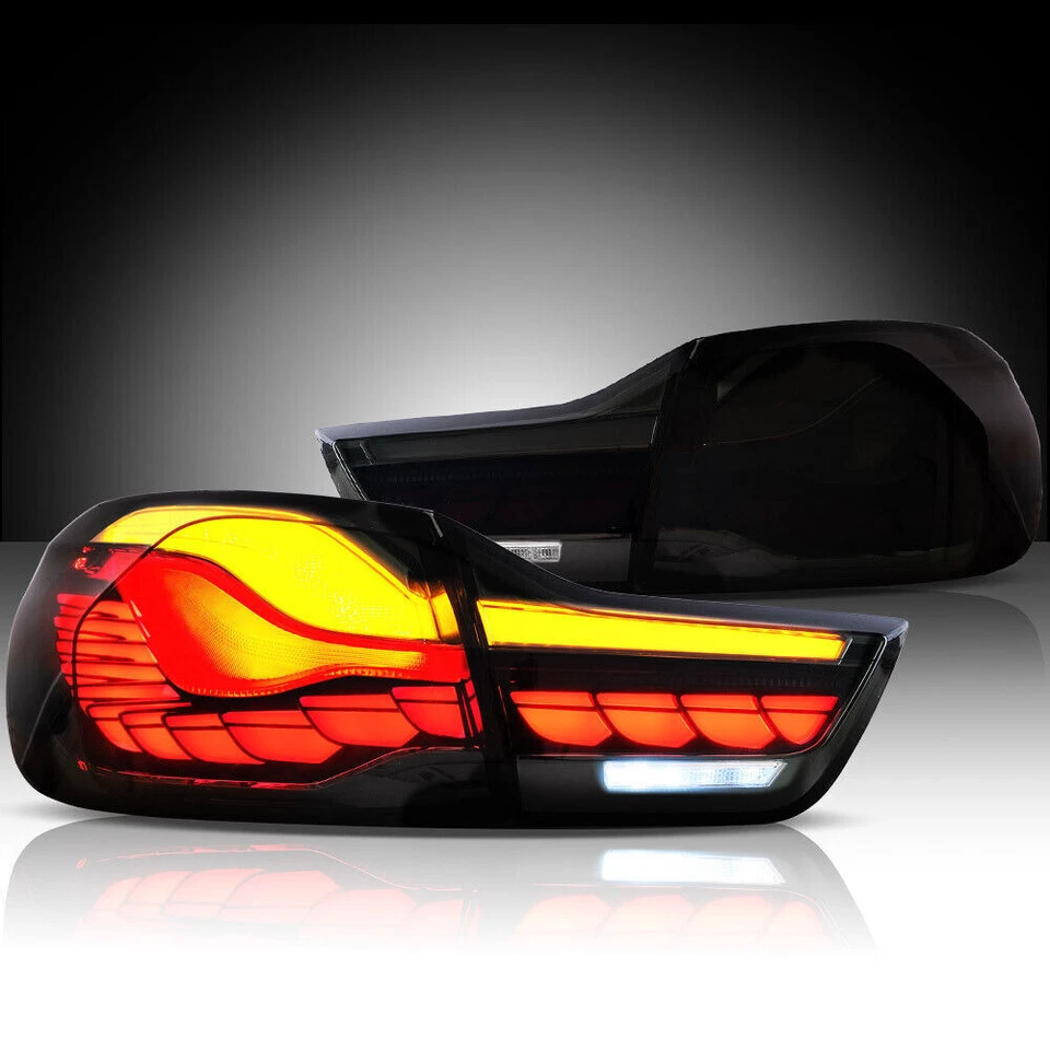 Pair Smoked LED Tail Lights For 2014-2020 BMW 428i 430i 435i 440i M4 F32 F36 F82 - Imagem 3 de 4