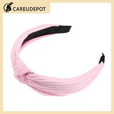 1Pcs Women Textured Cotton Knot Headband Soft Hairband Pink 1.3 Inch Wide