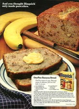 1983 Bisquick Baking Mix Banana Bread General Mills vintage Print AD