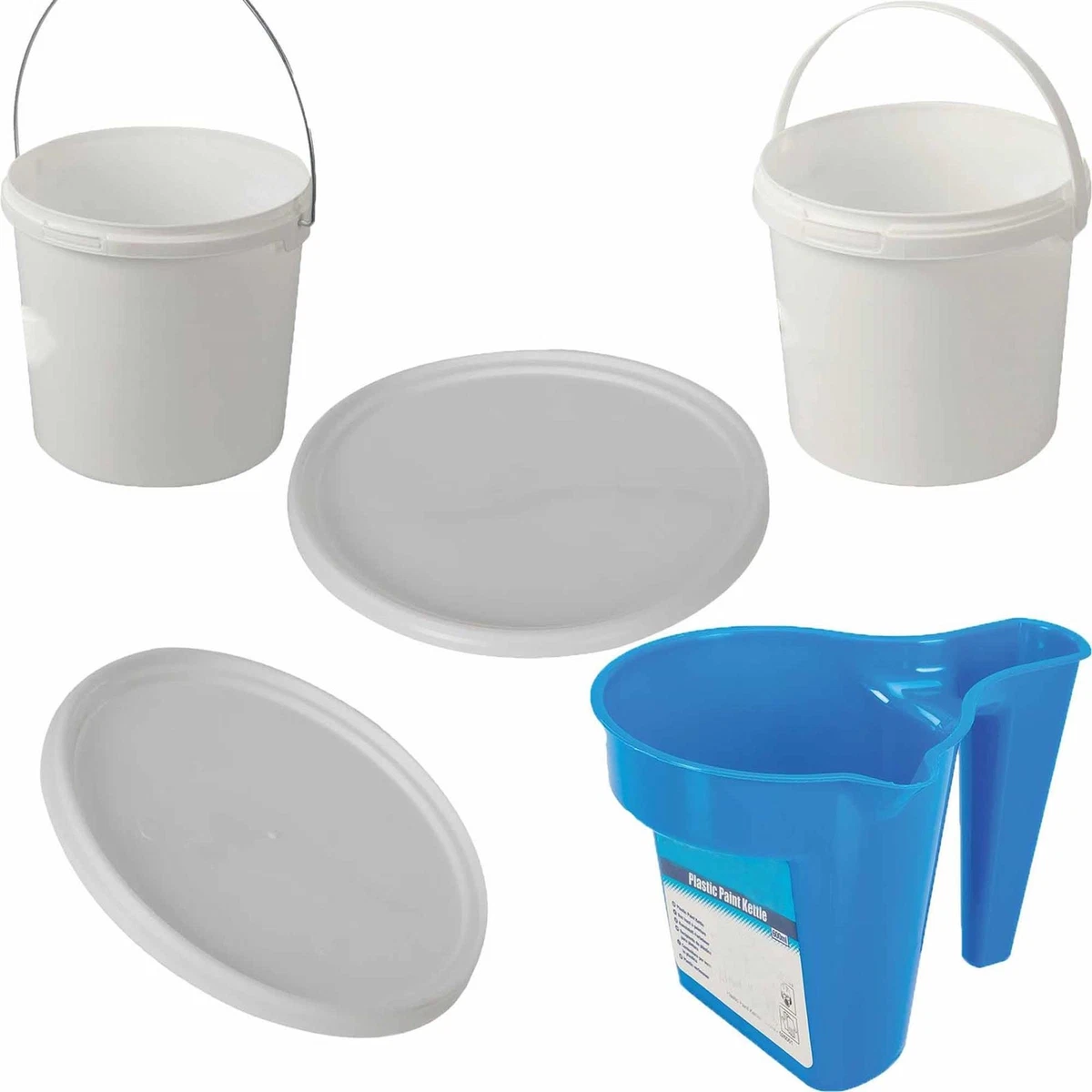 Plastic paint best sale buckets with lids