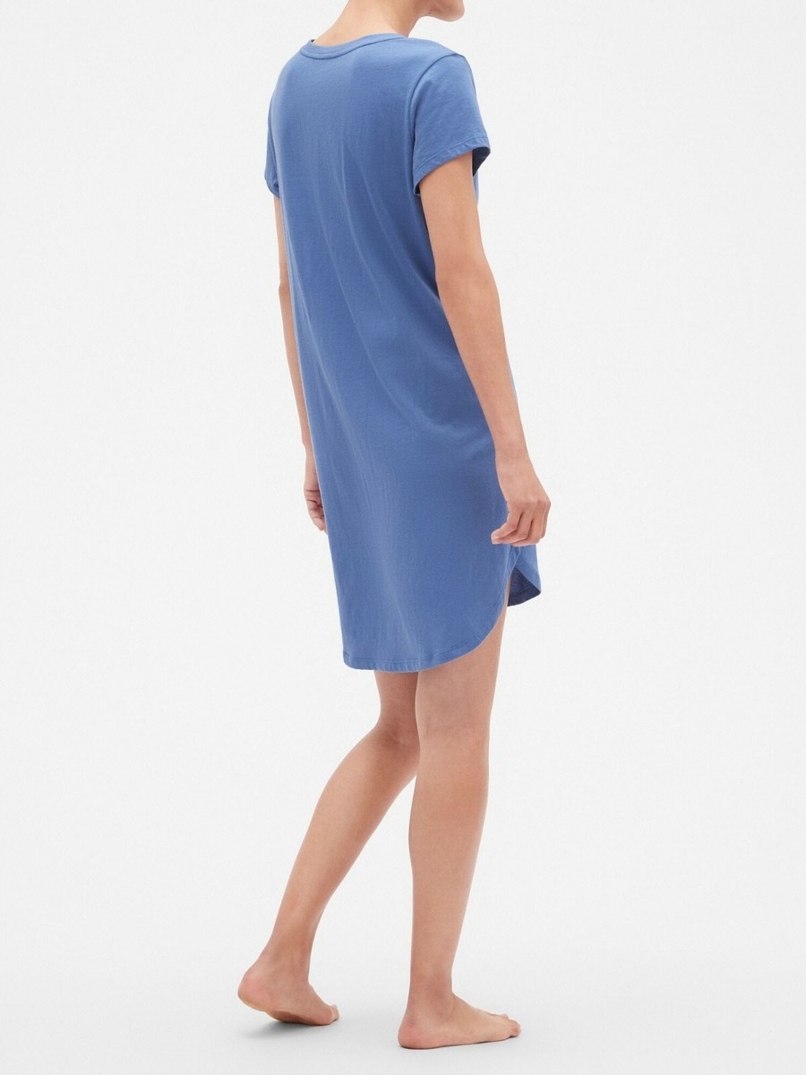 gap sleep shirt dress Gap Kids girls sleep shirt dress pajama blue polka dot size 10 EUC